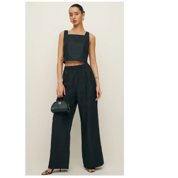 NWOT Reformation Saige Linen Top | 100% Linen | Size XS | Matching Pants Avail. - Picture 4 of 10